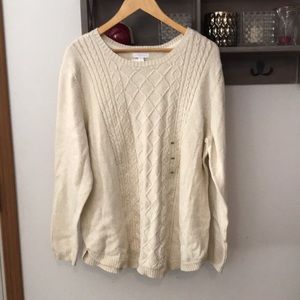Charter Club sweater long sleeve, vanilla bean XXlarge